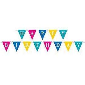 Confetti Cake Party Flag Banner, 9ft