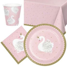 Swan Party Tableware Pack for 8