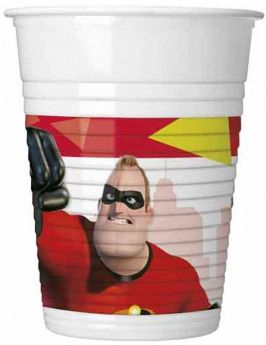 The Incredibles 2 Party Plastic Cups 200ml, pk8