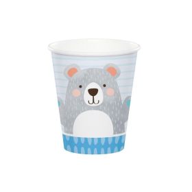 Birthday Bear Paper Cups 256ml, pk8