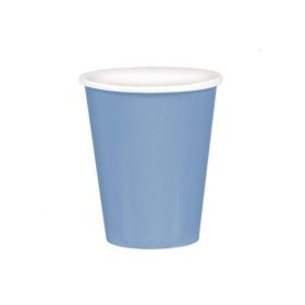 Pastel Blue Paper Cups 266ml, pk8
