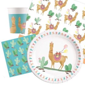 Llama Party Tableware Pack for 8