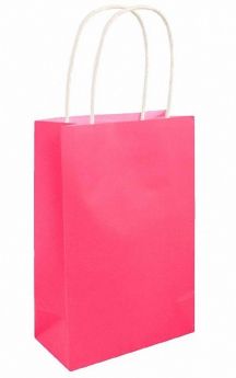 Neon Pink Paper Party Bag