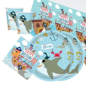 Ahoy Birthday Tableware Party Pack for 16