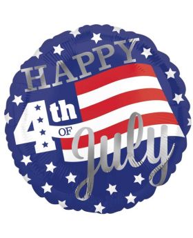 Happy 4th of July Foil Balloon 18"