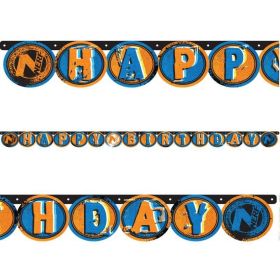 NERF Party Happy Birthday Letter Banner 2.2m