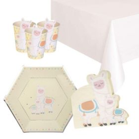Llama Love Tableware Party Pack for 8