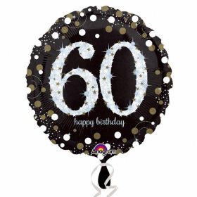 Gold Sparkling Celebration 60th Birthday Standard Foil Balloon