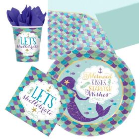 Mermaid Wishes Party Tableware Pack for 8