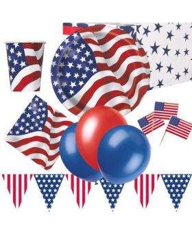 American Flag Ultimate Party Pack for 8