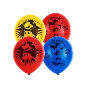 Mickey Mouse 4 Sided Latex Balloons pk6