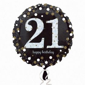 Gold Sparkling Celebration 21st Birthday Standard Foil Balloon