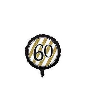 Black & Gold Age 60 Foil Balloon