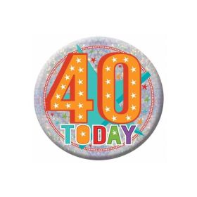 40 Today Holographic Badge