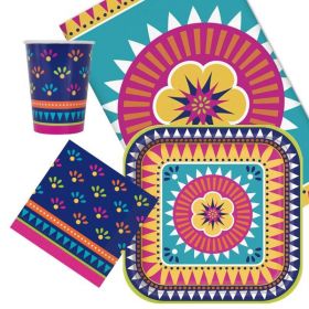Boho Mexican Fiesta Tableware Party Pack for 8