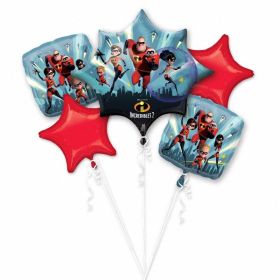 The Incredibles 2 Foil Bouquet Balloons, pk5