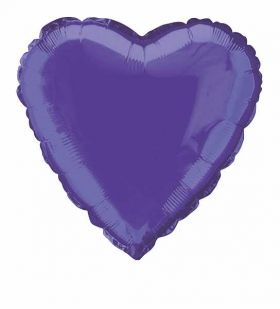 Deep Purple Heart Foil Balloon