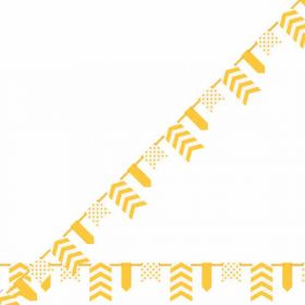 Sunflower Yellow Dots, Stripes & Chevron Pennant Banner