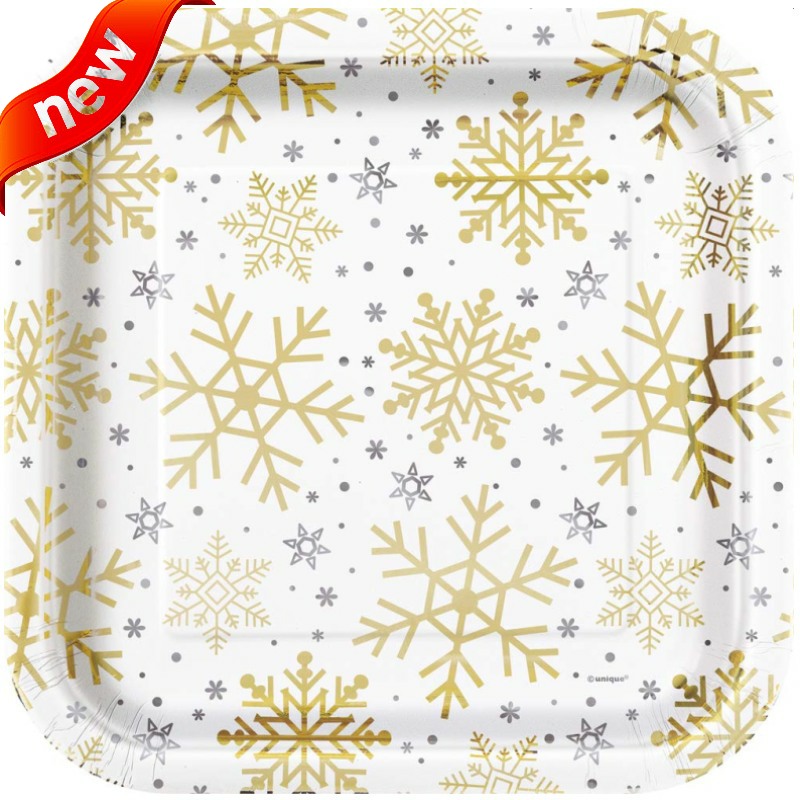 Silver & Gold Snowflakes Christmas Party Supplies
